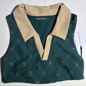 NWT Weworewhat Womens Polo Bra in Vintage Green